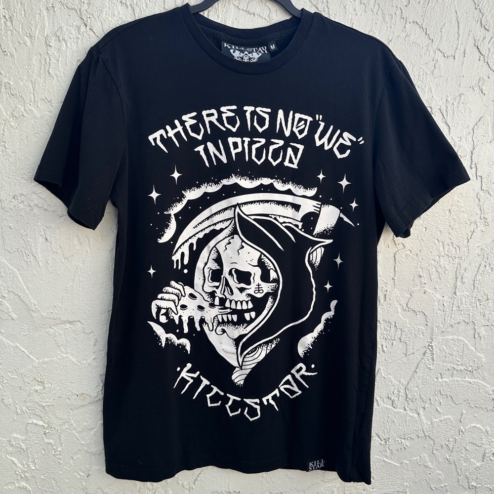 Killstar Mens No We‎ In Pizza Reaper Graphic Tee Black Size Medium